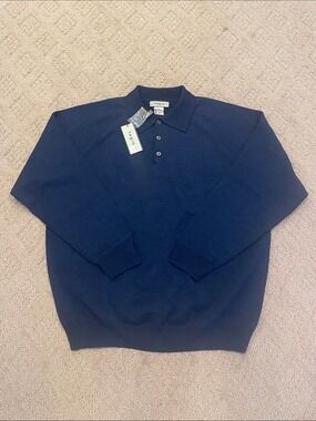 Tagio Navy Long-Sleeve Polo Sweater